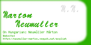 marton neumuller business card
